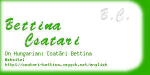 bettina csatari business card